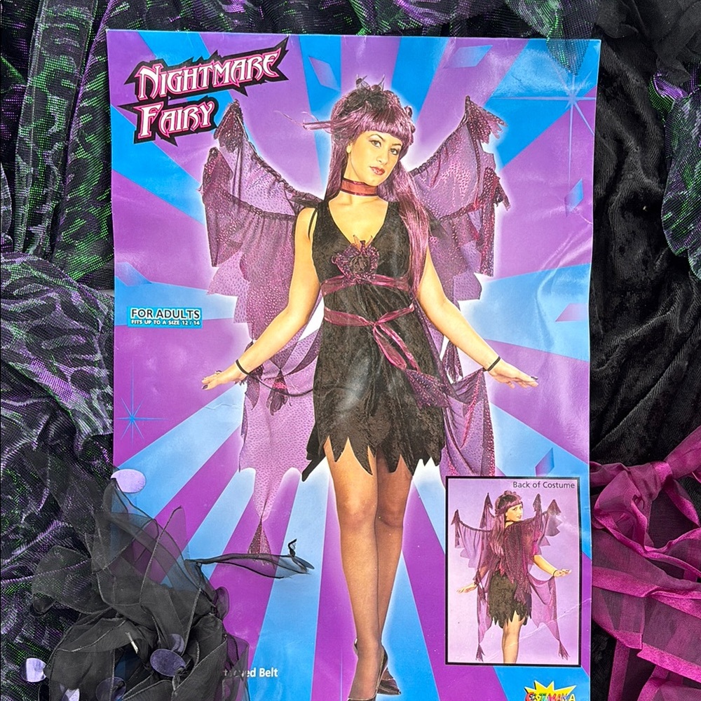 Nightmare Fairy Kids Costume - Purple and Black